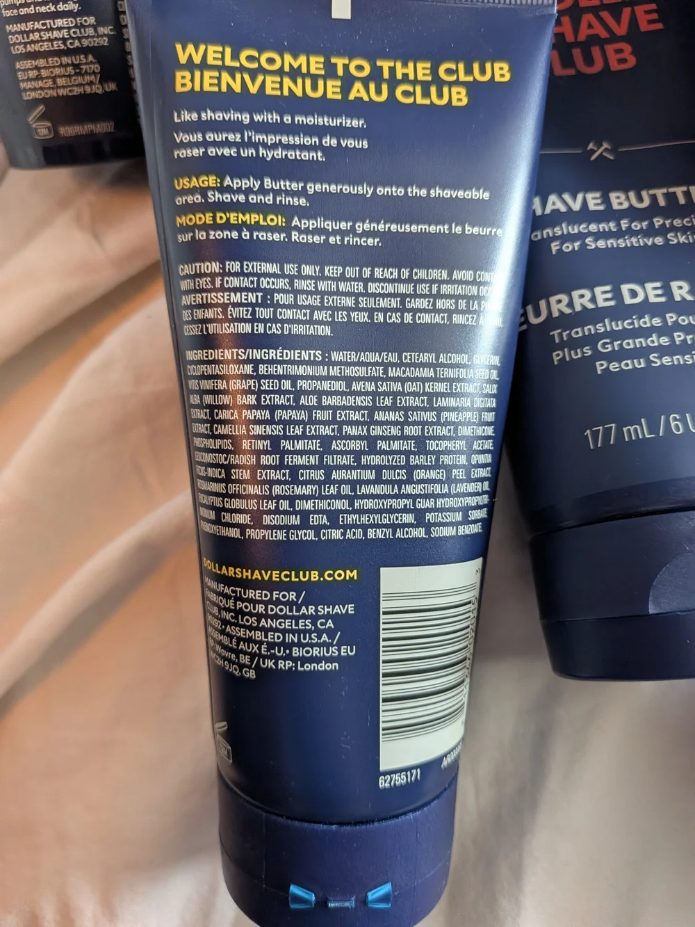 Dollar Shave Club Men’s Shave Butter & Prep Scrub Set — Navy
